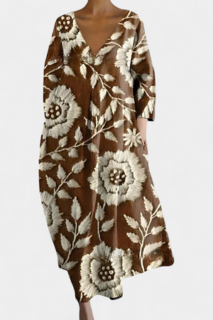 Isalinde | Comfortable V-neck Dress Aurevea Atelier