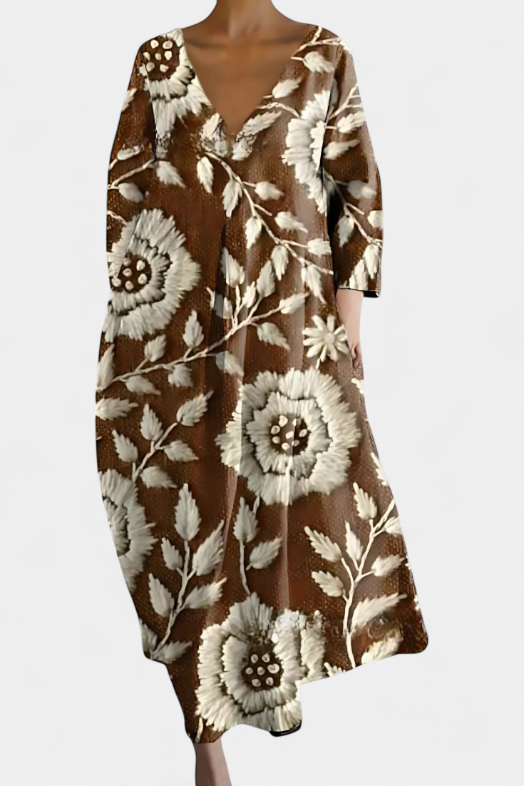 Isalinde | Comfortable V-neck Dress Aurevea Atelier