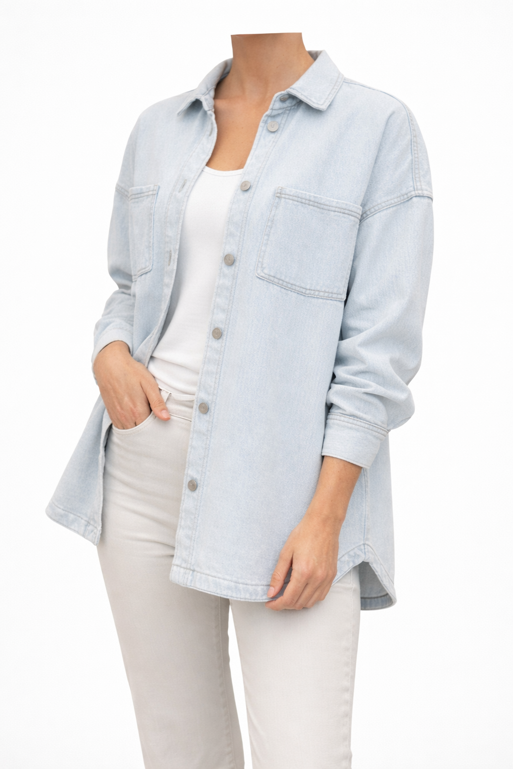 Classic Light Wash Denim Shirt