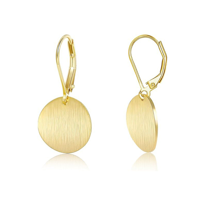 Retro Golden Disc Earrings Aurevea Atelier
