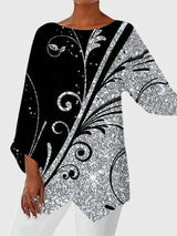 Alayah™ | Elegant Crew Neck Top Aurevea Atelier