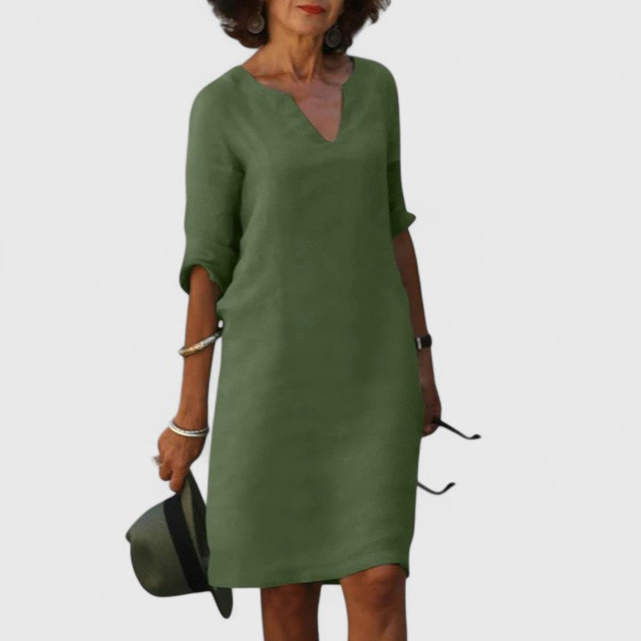 Taylor | Comfortable V-Neck Dress Aurevea Atelier