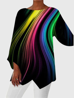 Alayah™ | Elegant Crew Neck Top Aurevea Atelier