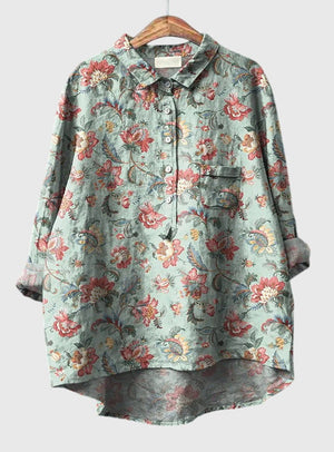 Kate™ | Vintage Floral Blouse Aurevea Atelier