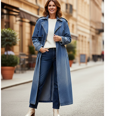 Coach Denim Coat — Bestseller Aurevea Atelier