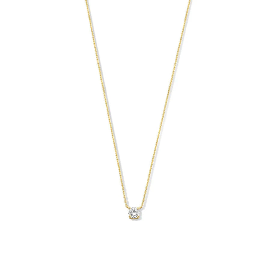 Ysavienna | Moissanite Stone Necklace 14k Gold Aurevea Atelier