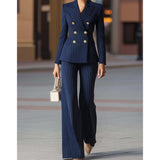 Amelia™ Elegant Pinstripe Suit Set