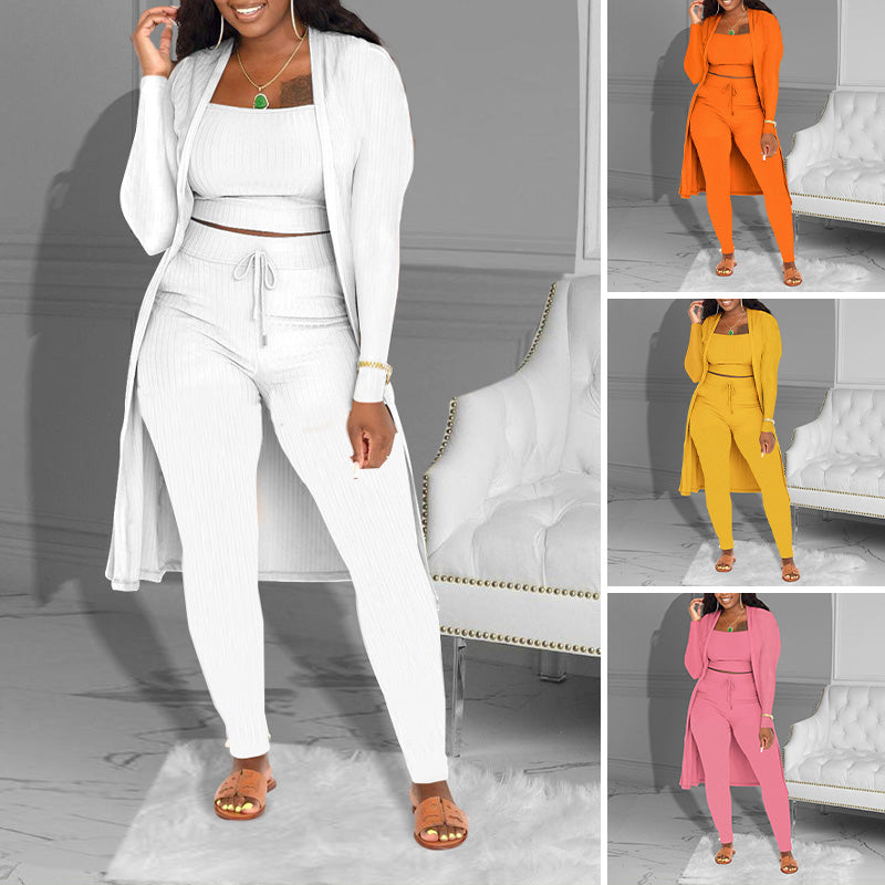 Women’s 3-Piece Knit Lounge Set (Top, Cardigan & Pants
