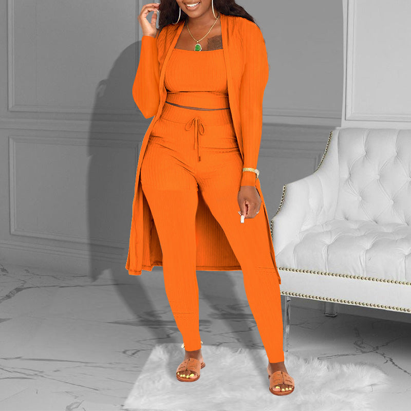 Women’s 3-Piece Knit Lounge Set (Top, Cardigan & Pants