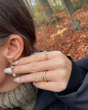 Lyannette | Sunburst Earrings 18K Gold Aurevea Atelier